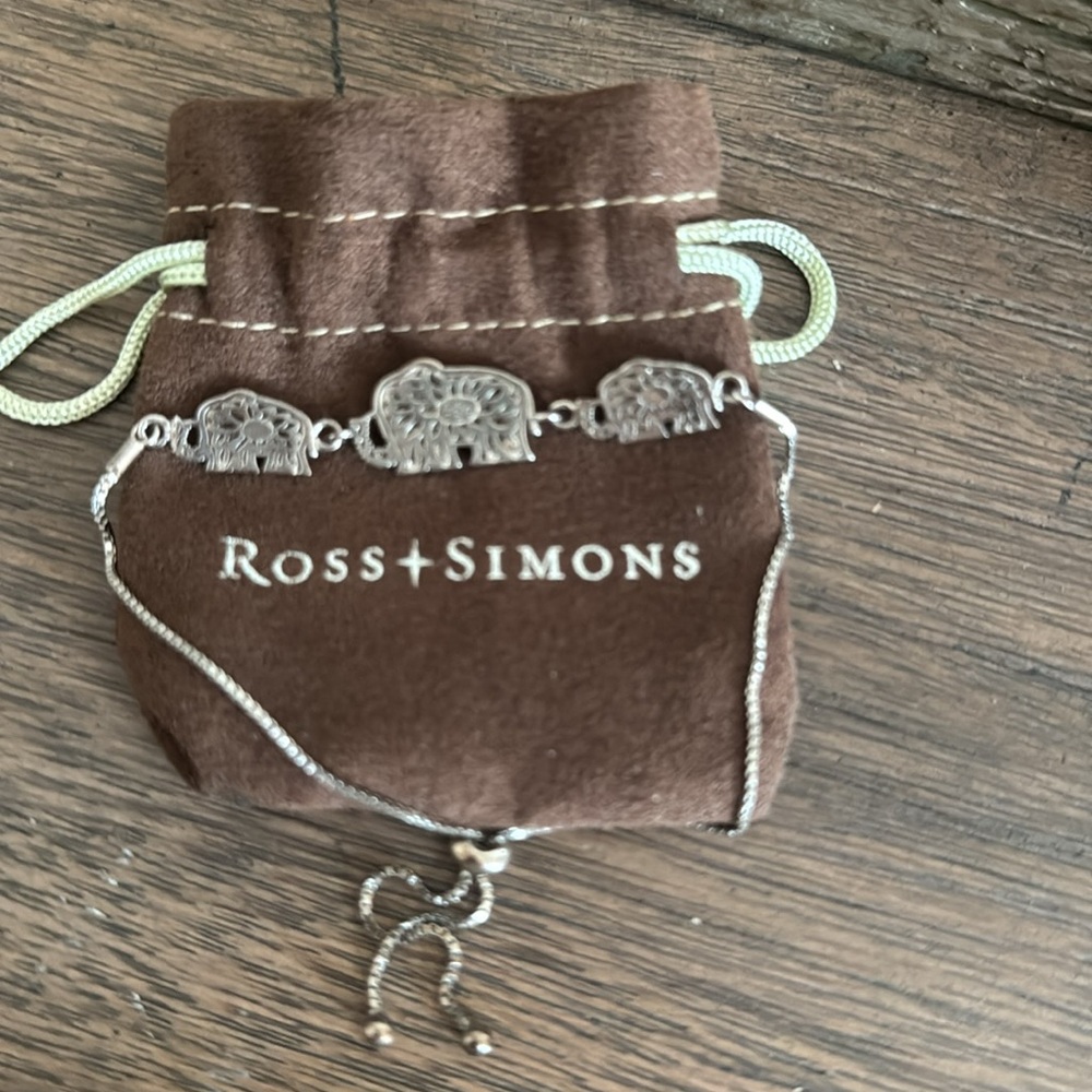 Ross-Simons Silver Elephant Charm Bracelet - Picture 2 of 3